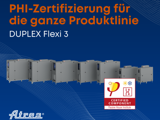 PHI сертификат за всички типоразмери DUPLEX Flexi 3!